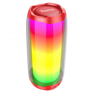 Boxa Portabila LED, Bluetooth 5.0, 10W - Hoco Pulsating (HC8) - Red - Img 1
