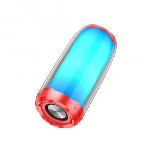 Boxa Portabila LED, Bluetooth 5.0, 10W - Hoco Pulsating (HC8) - Red - Img 2
