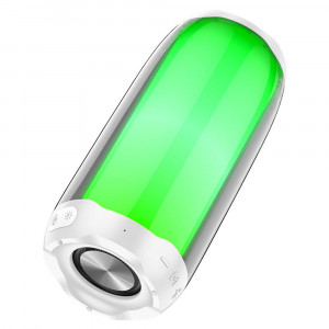 Boxa Portabila LED, Bluetooth 5.0, 10W - Hoco Pulsating (HC8) - White - Img 1