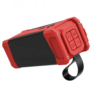 Boxa Wireless Bluetooth 5.0, FM, Card TF, U Disk, AUX, TWS, 20W, 4000mAh - Hoco Magic (HC6) - Red - Img 1