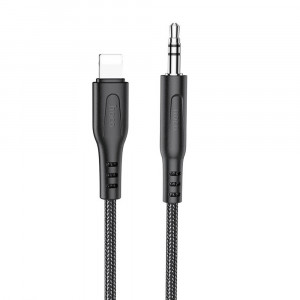 Cablu Audio Adaptor Lightning la Jack 1m - Hoco (UPA18) - Black - Img 2