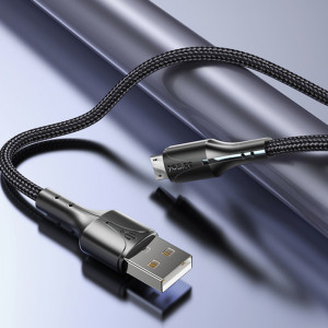 Cablu de Date Micro-USB 2.4A, 480Mbps, 1.2m - Yesido (CA97) - Black - Img 4