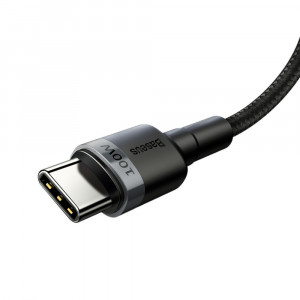 Cablu de Date Type-C, 100W, 2m - Baseus Cafule (CATKLF-ALG1) - Gray Black - Img 3