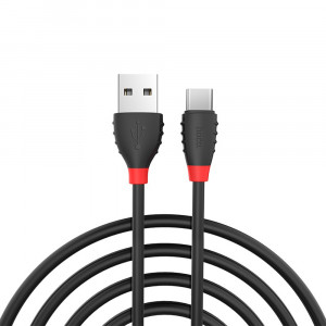 Cablu de Date USB-A la USB Type-C 10W, 2.4A, 1.2m - Hoco Excellent charge (X27) - Black - Img 1