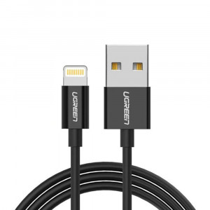 Cablu de Date USB la Lightning, 2m - Ugreen (80823) - Black - Img 2