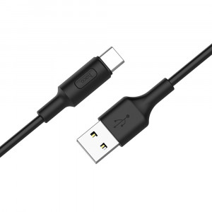 Cablu de Date USB la Type-C 10W, 2A, 1m - Hoco Soarer (X25) - Black - Img 2