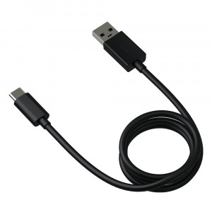 Cablu de Date USB la Type-C pentru Moto Z4/G7/G Power/Play/Pure/Stylus, 3A, 1m - Motorola (SKN6473A) - Black (Bulk Packing) - Img 1