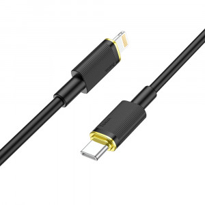 Cablu de Incarcare Type-C la Lightning PD 20W, 3A, 1.2m - Hoco (U109) - Black - Img 2