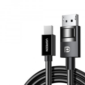 Convertor Mini DP la DP 8k@60Hz, 4k@144/120Hz, 2k@240/165Hz, 1.5m - Ugreen (80663) - Black - Img 2