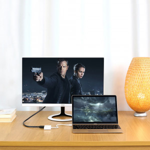 Convertor Type-C la HDMI 4k@30Hz, VGA 1920*1200@60Hz - Ugreen (30843) - White - Img 3