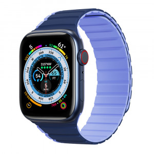 Curea pentru Apple Watch 1/2/3/4/5/6/7/8/SE/SE 2/Ultra (42/44/45/49mm) - Dux Ducis LD Series - Blue - Img 1