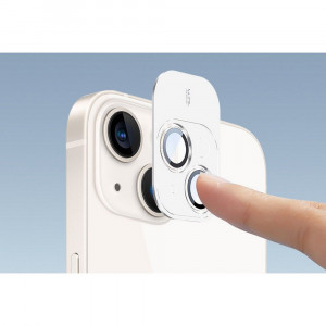 Folie Camera pentru iPhone 14 / iPhone 14 Plus - ESR Lens Protector Tempered Glass - Black - Img 4