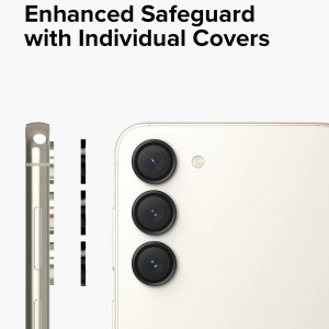 Folie Camera pentru Samsung Galaxy S23 / S23 Plus - Ringke Camera Lens Frame Glass - Black - Img 4