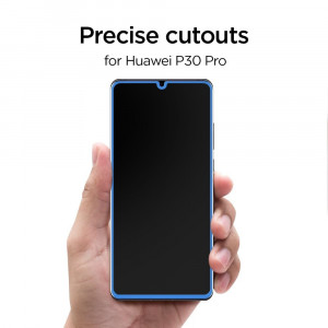 Folie protectie telefon Huawei P30 Pro / P30 Pro New Edition - Spigen Glas.TR Slim - Black - Img 2