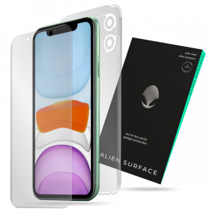 Folie protectie telefon iPhone 11 - Alien Surface Screen+Edges+Back - Transparent - Img 1