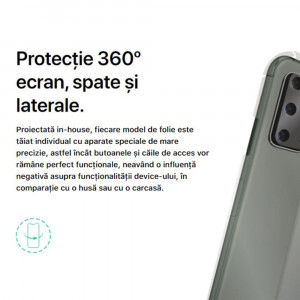 Folie protectie telefon iPhone 12 - Alien Surface Screen+Edges+Back - Transparent - Img 3