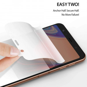 Folie protectie telefon Samsung Galaxy A7 2018 (set 2) - Ringke Dual Easy Full - Clear - Img 3