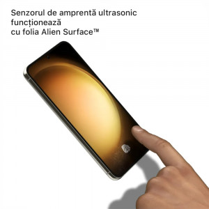 Folie protectie telefon Samsung Galaxy S23 Plus - Alien Surface Screen Case Friendly - Transparent - Img 2