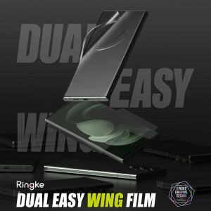 Folie protectie telefon Samsung Galaxy S23 Ultra (set 2) - Ringke Dual Easy WingFull - Clear - Img 2