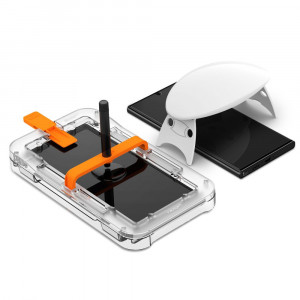 Folie protectie telefon Samsung Galaxy S23 Ultra - Spigen GLAS.tR Platinum UV Light - Clear - Img 4