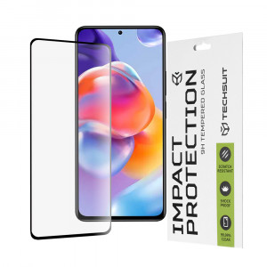 Folie protectie telefon Xiaomi Redmi Note 11 Pro 4G / Note 11 Pro 5G / Note 11 Pro+ 5G / Poco X4 Pro 5G - Techsuit 111D Full Cover / Full Glue Glass - Black - Img 1