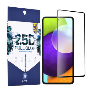 Folie telefon Samsung Galaxy A52 4G / A52 5G / A52s 5G - Lito 2.5D FullGlue Glass - Black - Img 1