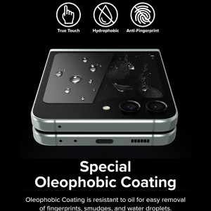 Folie telefon Samsung Galaxy Z Flip5 (set 2) - Ringke Cover Display Tempered Glass - Clear - Img 2