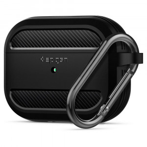 Husa pentru Apple AirPods Pro - Spigen Rugged Armor - Black - Img 1