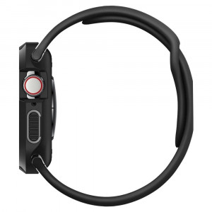 Husa pentru Apple Watch 4 / 5 / 6 / 7 / 8 / SE (44mm / 45mm) - Spigen Rugged Armor - Black - Img 4
