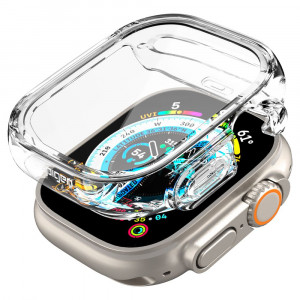 Husa pentru Apple Watch Ultra - Spigen Ultra Hybrid - Crystal Clear - Img 3