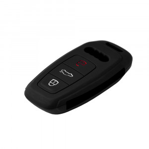 Husa pentru cheie Audi A3, A4, A5, A7, A8 - Techsuit Car Key Case (1009.06) - Black/White - Img 4