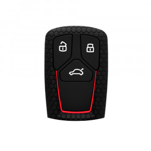 Husa pentru cheie Audi A4, RS4, S4, B9, A5, F5, S5, RS5 - Techsuit Car Key Case (2008.02) - Red - Img 1