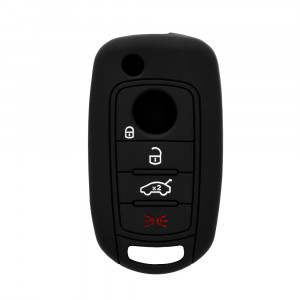 Husa pentru cheie Fiat 500L, 500X - Techsuit Car Key Case (1006.06) - Black - Img 1