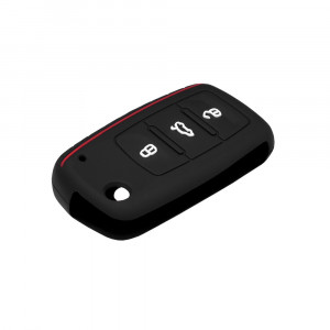 Husa pentru cheie VW Beetle, Eos/Skoda Superb/Seat Ibiza - Techsuit Car Key Case (2001.08) - Red - Img 4