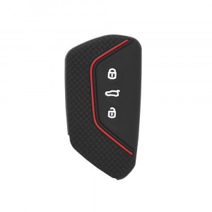 Husa pentru cheie VW Golf MK4-MK8, ID3, ID4/Skoda Octavia 4 MK4/Audi A8/Seat Ateca, Tarraco, Cupra Leon, Formentor - Techsuit Car Key Case (2001.27) - Black - Img 1