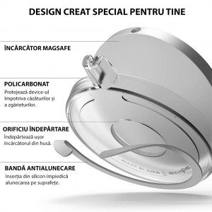 Husa pentru incarcator wireless - Ringke MagSafe - Matte Clear - Img 3