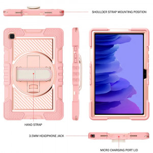 Husa pentru Samsung Galaxy Tab A7 10.4 (2020 / 2022) - Techsuit StripeShell 360 - Pink - Img 4
