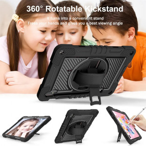 Husa pentru Samsung Galaxy Tab S7 / Tab S8 - Techsuit StripeShell 360 - Black - Img 4