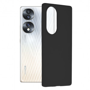 Husa telefon Honor 70 - Techsuit Soft Edge Silicone - Black - Img 1