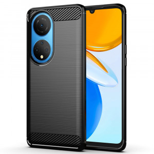 Husa telefon Honor X7 - Techsuit Carbon Silicone - Black - Img 1