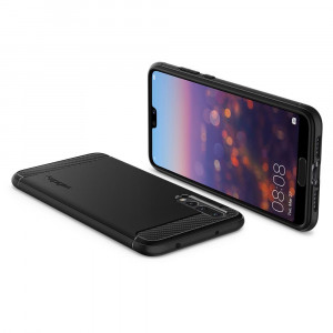 Husa telefon Huawei P20 Pro - Spigen Rugged Armor - Black - Img 4