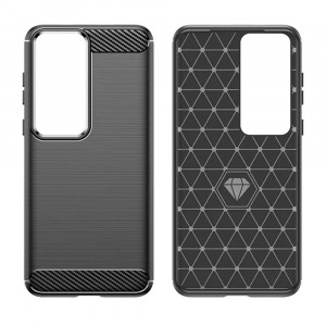Husa telefon Huawei P60 - Techsuit Carbon Silicone - Black - Img 2