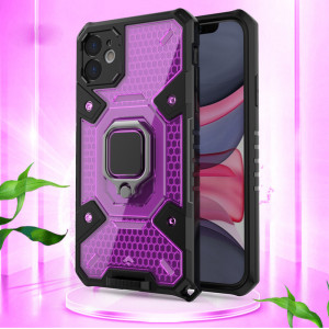 Husa telefon iPhone 11 - Techsuit Honeycomb Armor - Rose-Violet - Img 2