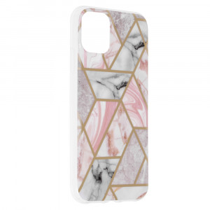 Husa telefon iPhone 11 - Techsuit Marble Series - Pink Hex - Img 2
