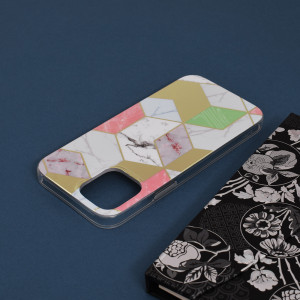 Husa telefon iPhone 12 / 12 Pro - Techsuit Marble Series - Purple Hex - Img 4