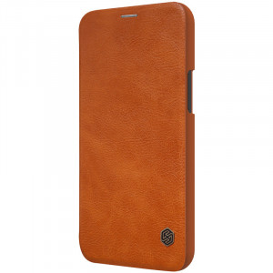 Husa telefon iPhone 12 mini - Nillkin QIN Leather Case - Brown - Img 3