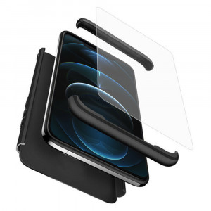 Husa telefon Iphone 12 Pro Max + Folie - GKK 360 - Black - Img 1