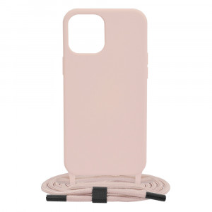 Husa telefon iPhone 12 Pro Max - Techsuit Crossbody Lanyard - Pink - Img 1