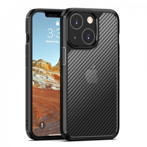 Husa telefon iPhone 13 mini - Techsuit Carbon Fuse - Black - Img 3