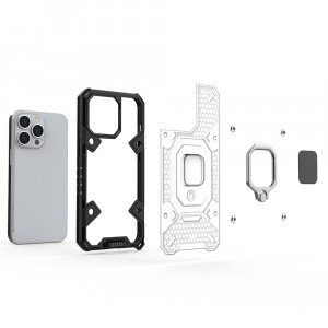 Husa telefon iPhone 13 Pro Max - Techsuit Honeycomb Armor - Rose-Violet - Img 2